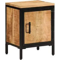 vidaXL Sängbord 40x30x52,5 cm massivt grovt mangoträ