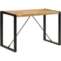 vidaXL Matbord 120x55x76 cm massivt grovt mangoträ