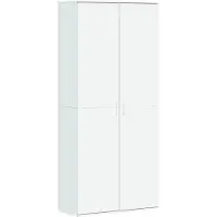 vidaXL Högskåp vit 80x35x180 cm konstruerat trä