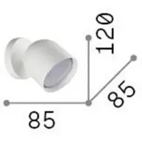 Ideal Lux Vägglampa Dodo, Svart, Vardagsrum / matsal, Metall, Modern, Vägglampa, vägglampa inomhus