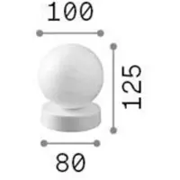 Ideal Lux Bordslampa Carta, Vitt / opal, Vardagsrum / matsal, Syntetmaterial, Modern, Bordslampa
