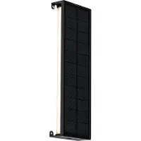 QAZQA Utomhusvägglampa svart 30 cm inkl LED 4-stegs dimbar med solcell - Serena
