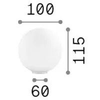 Ideal Lux Bordslampa Mapa, Vitt / opal, Vardagsrum / matsal, Glas, Modern, Bordslampa