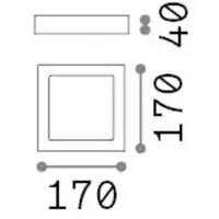 Ideal Lux LED vägglampa Universal, Vitt / opal, Vardagsrum / matsal, Aluminium / grå / zink, Modern, LED-vägglampa, vägglampa inomhus