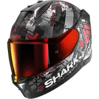 Shark Skwal I3 Hellcat Integralhjälm Matt/Svart/Antracit/Röd 2XL Unisex sort