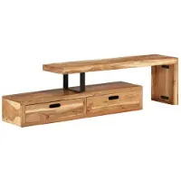 vidaXL TV-bänk (118-200) x 30x40 cm massivt trä akacia