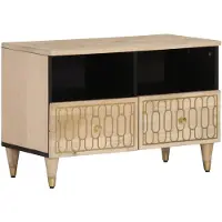vidaXL Tv-bänk 70x33x46 cm massivt mangoträ
