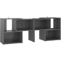 vidaXL TV-bänk grå högglans 104x30x52 cm konstruerat trä