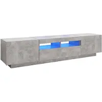 vidaXL TV-bänk med LED-belysning betonggrå 180x35x40 cm