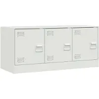 vidaXL TV-skåp vit 99x39x44 cm stål