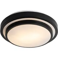 QAZQA Modern taklampa svart med vitt 35 cm 2-ljus IP44 - Walden