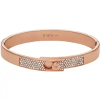 Emporio Armani Couples roseguldfärgat stålbangle-armband EGS3089221