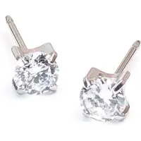 Blomdahl Örhängen Tiffany CZ White Silver 5 mm