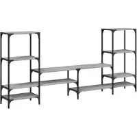 vidaXL Tv-bänk grå sonoma 206,5x28,5x95 cm konstruerat trä
