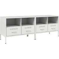 vidaXL Tv-bänk 2 st vit 68x39x50,5 cm stål