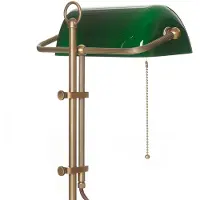 BERLINER MESSINGLAMP Skrivbordslampa TULSI, Grön, Vardagsrum / matsal, Glas, Antik, Bordslampa