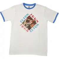 Ginza.se Elton John: Unisex Ringer T-Shirt/Piano Diamond (White) (XX-Large)