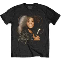 Ginza.se Whitney Houston: Unisex T-Shirt/Vintage Mic Photo (Black) (Medium)