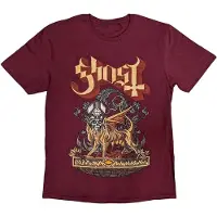 Ginza.se Ghost: Unisex T-Shirt/Firemilk (Maroon Red) (X-Large)