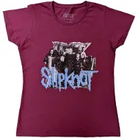 Ginza.se Slipknot: Ladies T-Shirt/Goat Logo Demon (Maroon Red) (Back Print) (Medium)