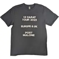 Ginza.se Post Malone: Unisex T-Shirt/Butterfly Logo 2023 Tour (Black) (Back Print & Ex-Tour) (Small)