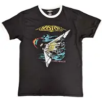 Ginza.se Boston: Unisex Ringer T-Shirt/US Tour '87 (Black & White) (Back Print) (Large)
