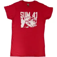 Ginza.se Sum 41: Ladies T-Shirt/Embrace (Red) (Ex-Tour) (Large)