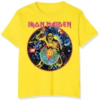 Ginza.se Iron Maiden: Unisex T-Shirt/World Piece Tour Circle (Yellow) (Small)