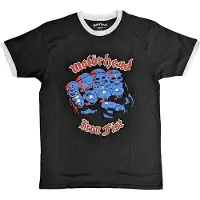 Motorhead Motörhead: Unisex Ringer T-Shirt/Iron Fist (Black) (Large)