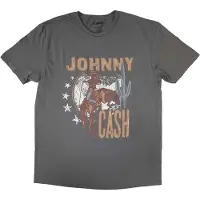 Ginza.se Johnny Cash: Unisex T-Shirt/Cowboy (Charcoal Grey) (X-Large)