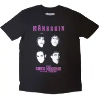 Ginza.se Maneskin: Unisex T-Shirt/Live At Circo Massimo 2022 Faces (Black) (Ex-Tour) (Medium)