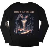 Ginza.se Disturbed: Unisex Long Sleeve T-Shirt/European Tour '23 Divisive (Black) (Back Print & Ex-Tour) (XX-Large)