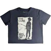 Ginza.se The Cure: Ladies Crop Top/Boys Don't Cry B&W (Navy Blue) (X-Large)