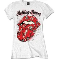 Ginza.se The Rolling Stones: Ladies T-Shirt/Tattoo Flash (White) (X-Small)
