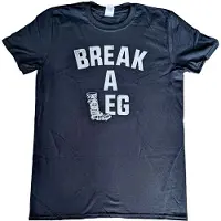 Ginza.se Foo Fighters: Unisex T-Shirt/Break A Leg (Black) (Back Print & Ex-Tour) (Large)
