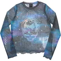 Ginza.se Grateful Dead: Ladies Long Sleeve Crop Top/Stealy Glitter Ball (Blue) (Mesh) (X-Large)