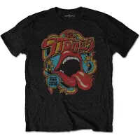 Ginza.se The Rolling Stones: Unisex T-Shirt/Retro 70s Vibe (Black) (Soft Hand Inks) (XXXX-Large)