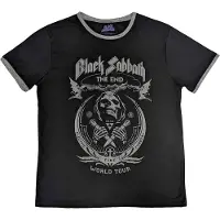 Ginza.se Black Sabbath: Unisex Ringer T-Shirt/The End Mushroom Cloud (Black) (Small)