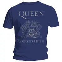 Ginza.se Queen: Unisex T-Shirt/Greatest Hits II (Blue) (Small)