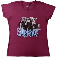 Ginza.se Slipknot: Ladies T-Shirt/Goat Logo Demon (Maroon Red) (Back Print) (X-Large)