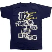 Ginza.se U2: Unisex T-Shirt/I+E Paris Event 2018 (Dark Navy Blue) (Ex-Tour) (Medium)