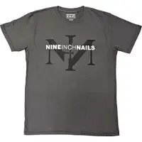 Ginza.se Nine Inch Nails: Unisex T-Shirt/Icon & Logo (Charcoal Grey) (Medium)