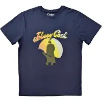 Ginza.se Johnny Cash: Unisex T-Shirt/Walking Guitar (Navy Blue) (Small)