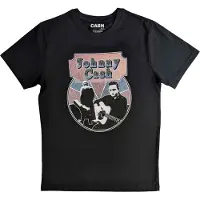 Ginza.se Johnny Cash: Unisex T-Shirt/Walking Guitar & Front On (Black) (Small)