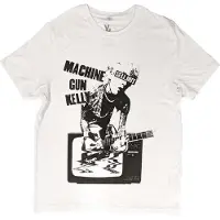 Ginza.se Machine Gun Kelly: Unisex T-Shirt/TV Warp (White) (XXX-Large)