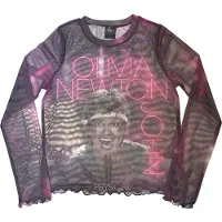 Ginza.se Olivia Newton-John: Ladies Long Sleeve Crop Top/Physical (Purple) (Mesh) (XX-Large)