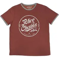 Ginza.se Alice In Chains: Unisex Ringer T-Shirt/Circle Emblem (Red) (Small)