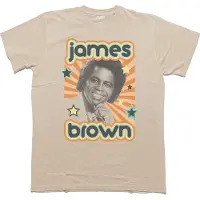 Ginza.se James Brown: Unisex T-Shirt/Stars (Sand) (Large)