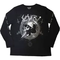 Ginza.se Slayer: Unisex Long Sleeve T-Shirt/Dagger Skull (Black) (Sleeve Print) (Small)