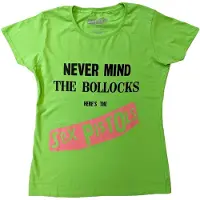 Ginza.se The Sex Pistols: Ladies T-Shirt/Nevermind the B...s Original Album (Green) (Small)